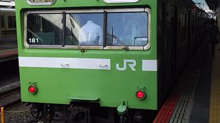 思ったより混雑、103系は健在