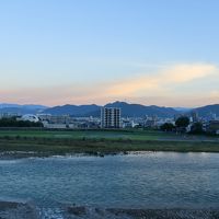 部屋から見た長良川