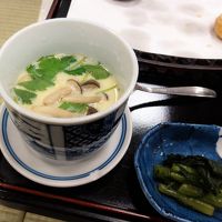 茶碗蒸しと野沢菜