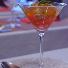 ウニ、魚介のジュレ