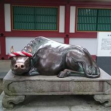 境内には道真公ゆかりの「御神牛」が何体も