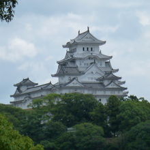 千姫天満宮付近から姫路城を見る