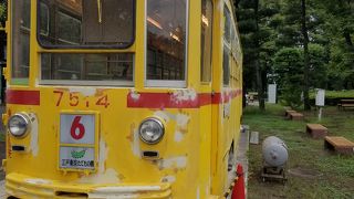 かわいい黄色の電車