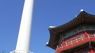 釜山タワーの横