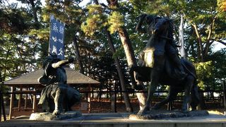 信玄と謙信の銅像がありました