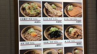 駅の立ち食いソバ