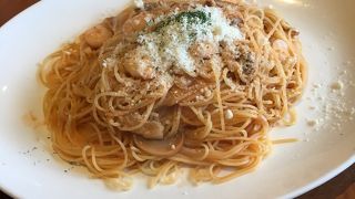 大盛りふた皿のパスタはキツかったかも