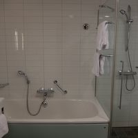 バスタブの隣にシャワールームがあります