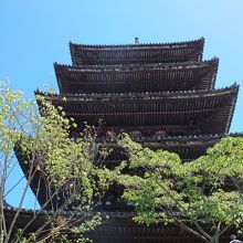 下から見上げた塔