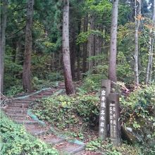 駐車場からの登り口