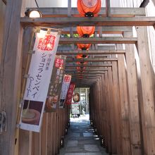 通りから、ここを入っていくとお店