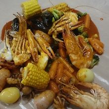 手づかみシーフード