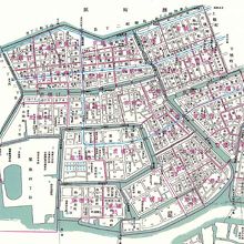 築地川が、築地の中を運河として、縦横に張り巡らされました。