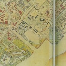 参謀本部作成の地図です。浜離宮の周囲に、築地川が流れています