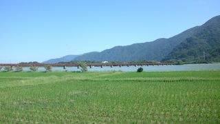 由良川鉄橋が架かる付近の景色がよい