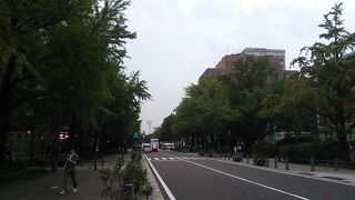 歴史的建造物が多く集まる通りです