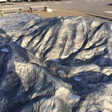 石見銀山の立体模型地図