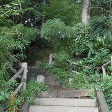 この階段をのぼると櫓跡