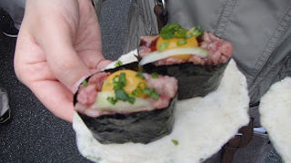 飛騨牛のにぎり寿司と軍艦