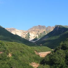 見事な十勝岳方面の景色