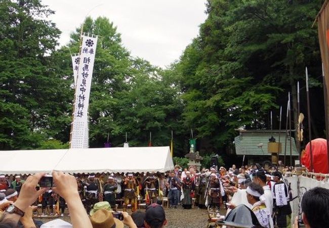 相馬中村城址の一画、野馬追の舞台の一つ