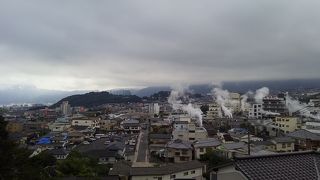 湯けむりが見える場所