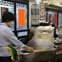 大根餅を焼いてもらいました