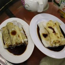 蝦腸粉、叉焼腸粉