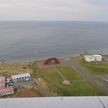 奥の方に北方領土が見えます