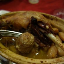 メインの鳥の土鍋風！