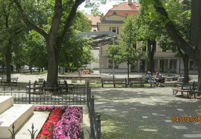 旧市街地の真ん中にある公園のような広場です。