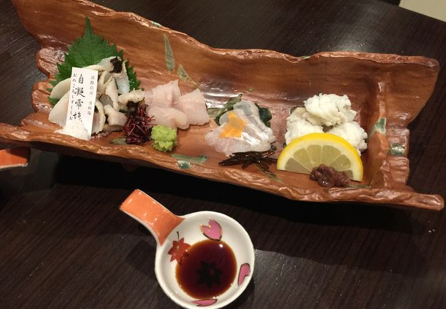 穴子のお造り盛り合わせ ♪