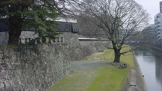 市街地から城を見るときに