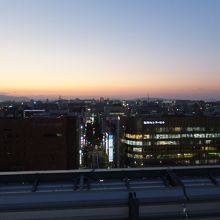 展望テラスからの夕景。