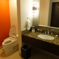 一般的なホテル同様にトイレ・バス・洗面が同じ部屋になっている