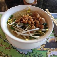 朝食ビュッフェの麺はおすすめです。