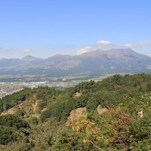 外輪山からカルデラを望む