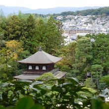 展望所から見た銀閣