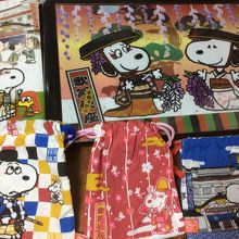 藤娘と連獅子（チケットホルダー）と巾着3種