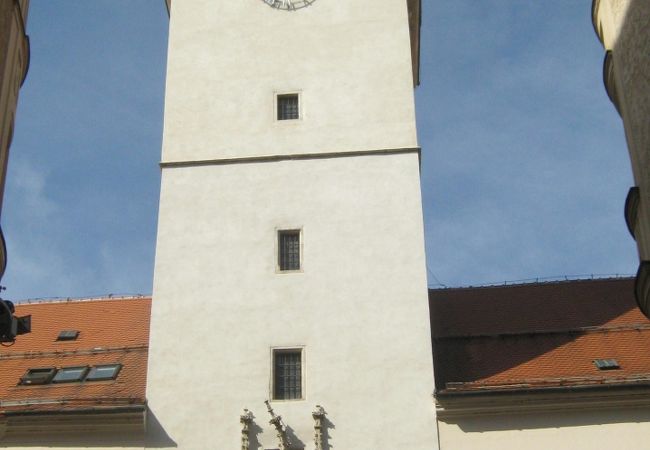 高い時計塔をもった建物です。