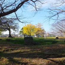 石垣の上の広場、