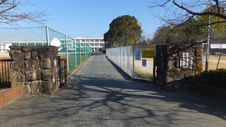 川下りでは見えません。学校の中にあります。