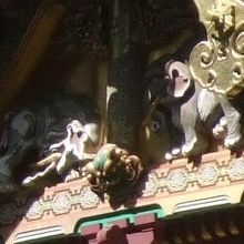 狩野探幽が想像したと言われている「想像の象」の彫刻