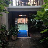 ホテルの水上タクシー乗降所