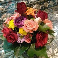 ロビーのテーブル花