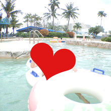 浮き輪は沢山流れてて使い放題！