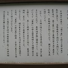 駐車場にある説明板