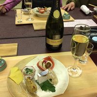 記念日の利用を伝えるとシャンパンのサービスがありました