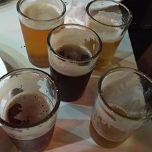 5種類のビールの飲み比べ
