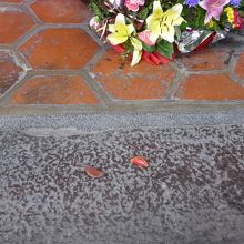 赤い三日月の木片が裏表になるとおみくじの番号の付いた棒を引き